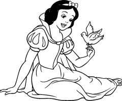 Coloriage blanche neige