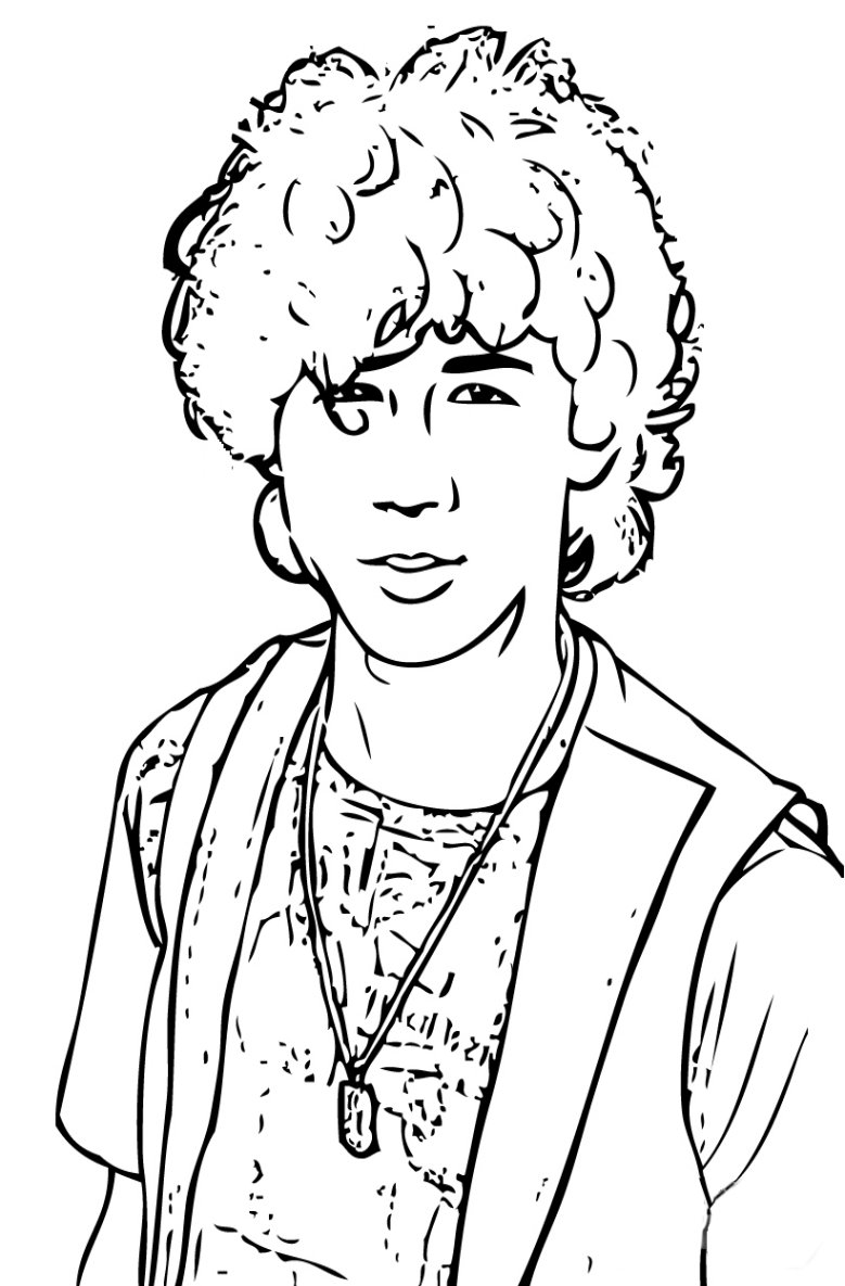 Coloriage Nick Jonas