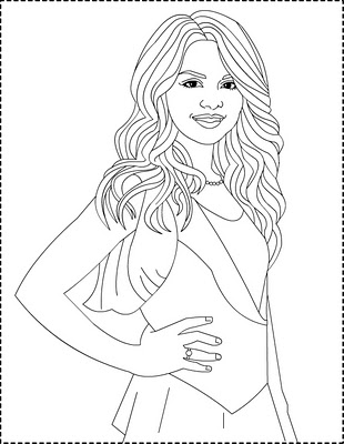 Coloriage Selena Gomez à imprimer