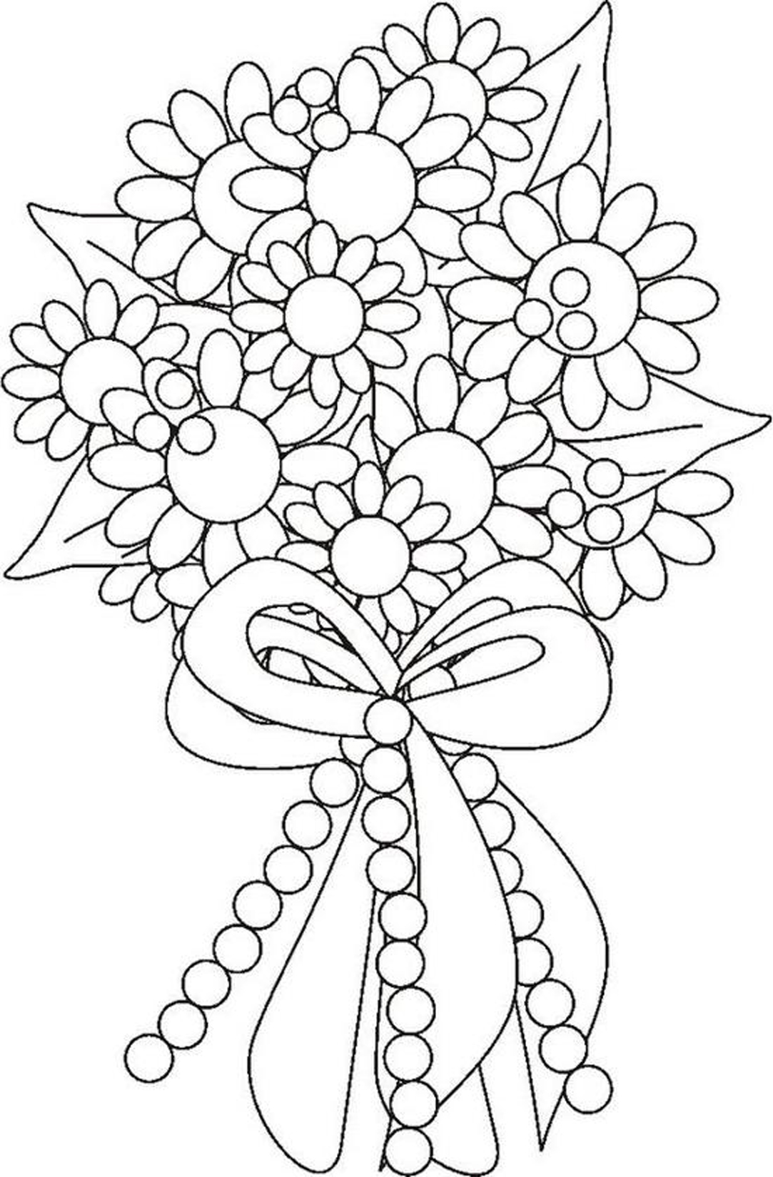 Coloriage bouquet de fleurs