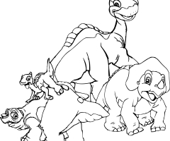 Coloriage petit dinosaure