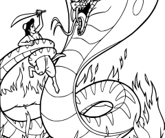 Coloriage Jafar serpent