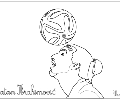 Zlatan Ibrahimovic coloriage