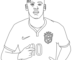 Coloriage Neymar Bresil